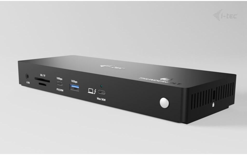 i-tec Dockingstation – Thunderbolt 4, 2× HDMI, 4× USB-A, 1× USB-C, 96 W PD, 2,5GbE, 3,5 mm Audio