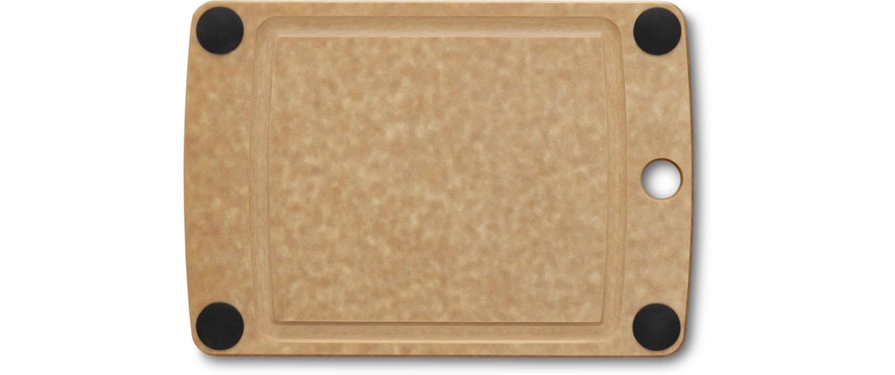 Victorinox Schneidebrett 17,8 × 25,4 × 0,6 cm, Papierverbundstoff, mit Saftrille, hellbraun