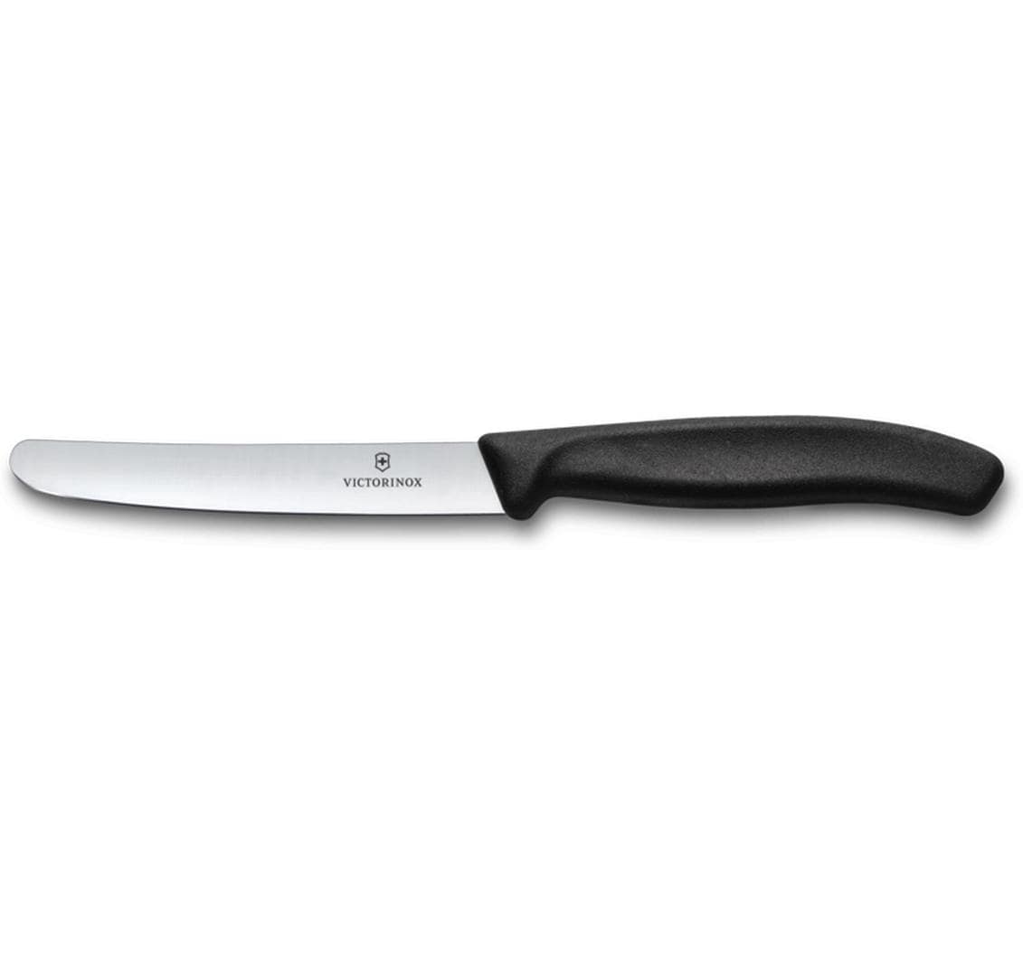 Victorinox Swiss Classic Tafelmesser – 22 cm, Glatter Schliff, Edelstahl, Griff Polypropylen, Schwarz
