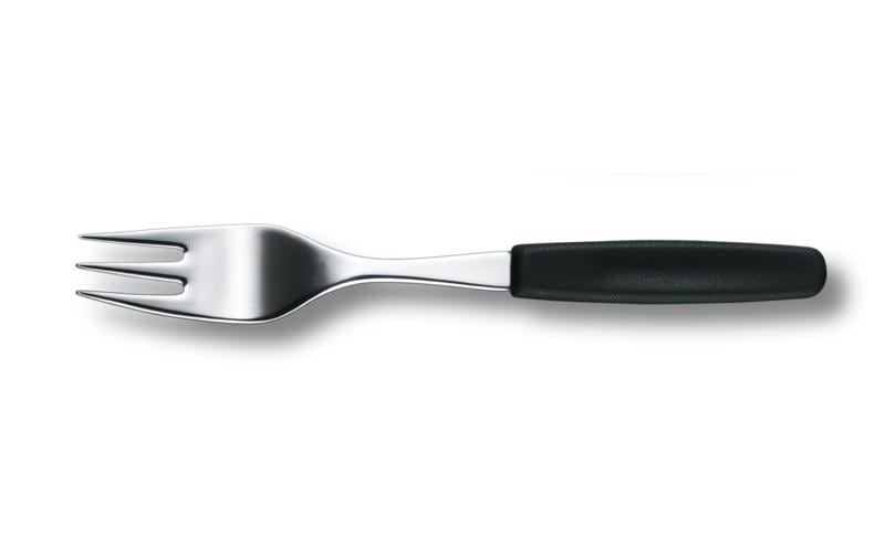 Victorinox Swiss Classic Kuchengabel – 15,6 cm, Edelstahl, Griff Polypropylen, Schwarz, spülmaschinenfest
