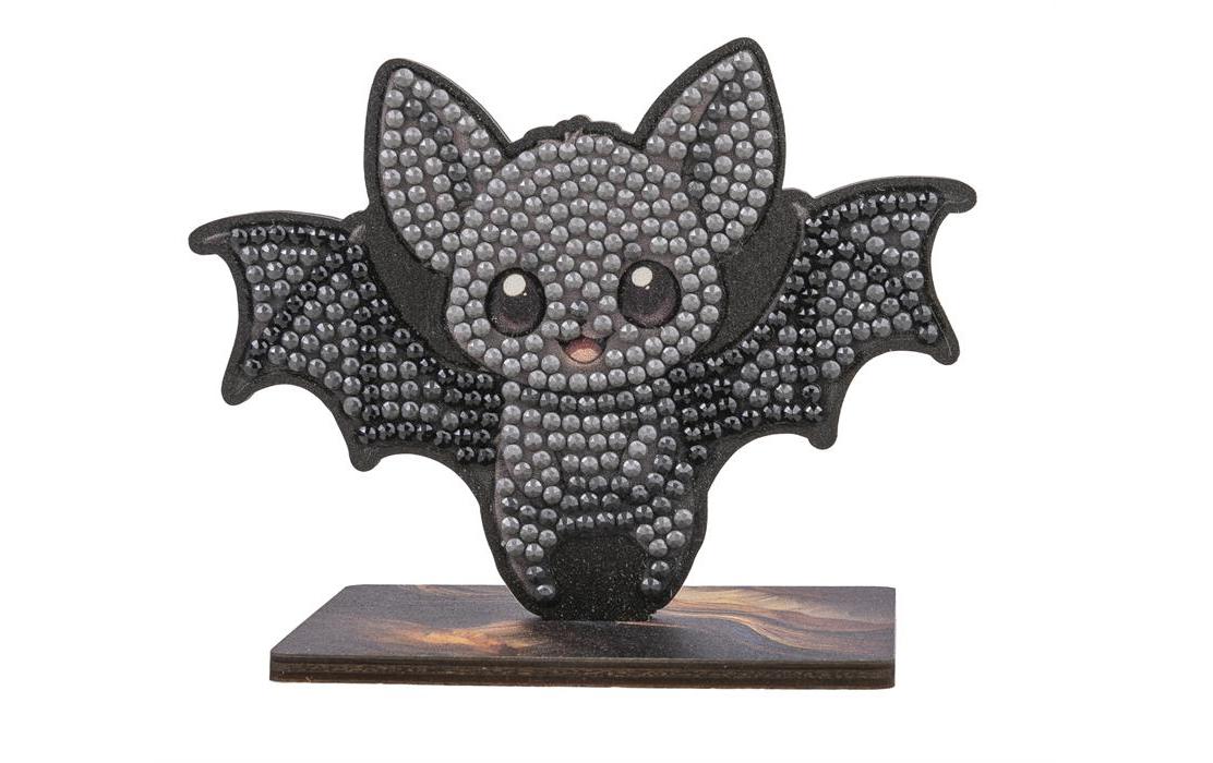 CRAFT Buddy Diamond Painting Set – Fledermaus – 11 cm – PVC, Schwarz – ab 6 Jahren