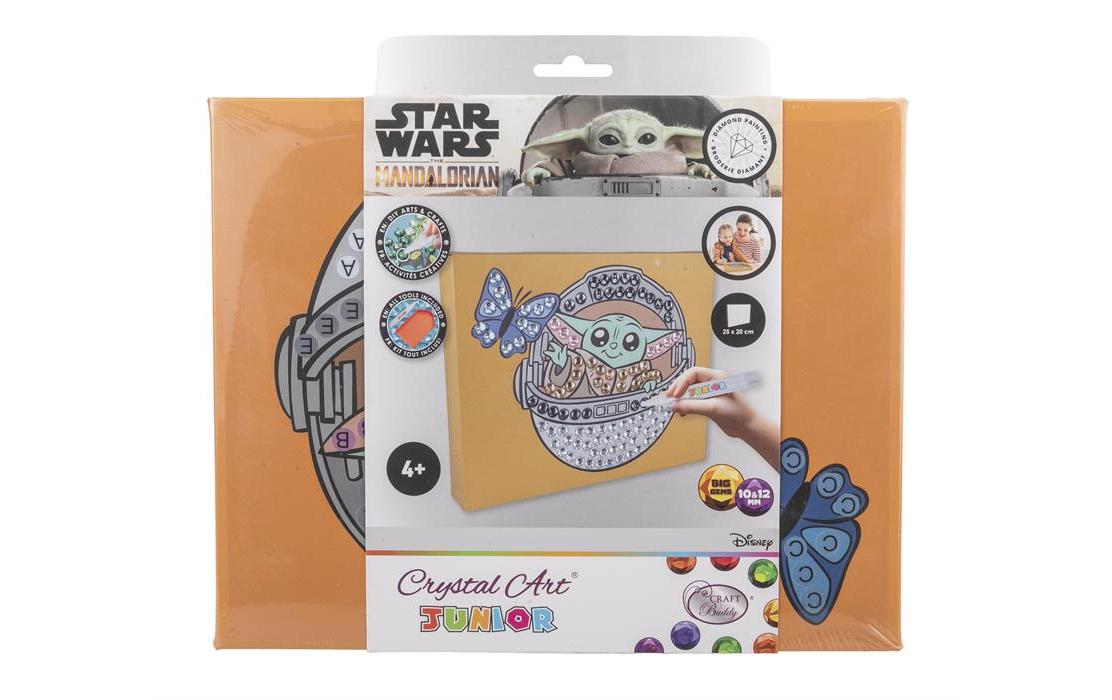 CRAFT Buddy Crystal Art Junior – Diamond-Painting-Set – Grogu – 20 × 25 cm – ab 4 Jahren