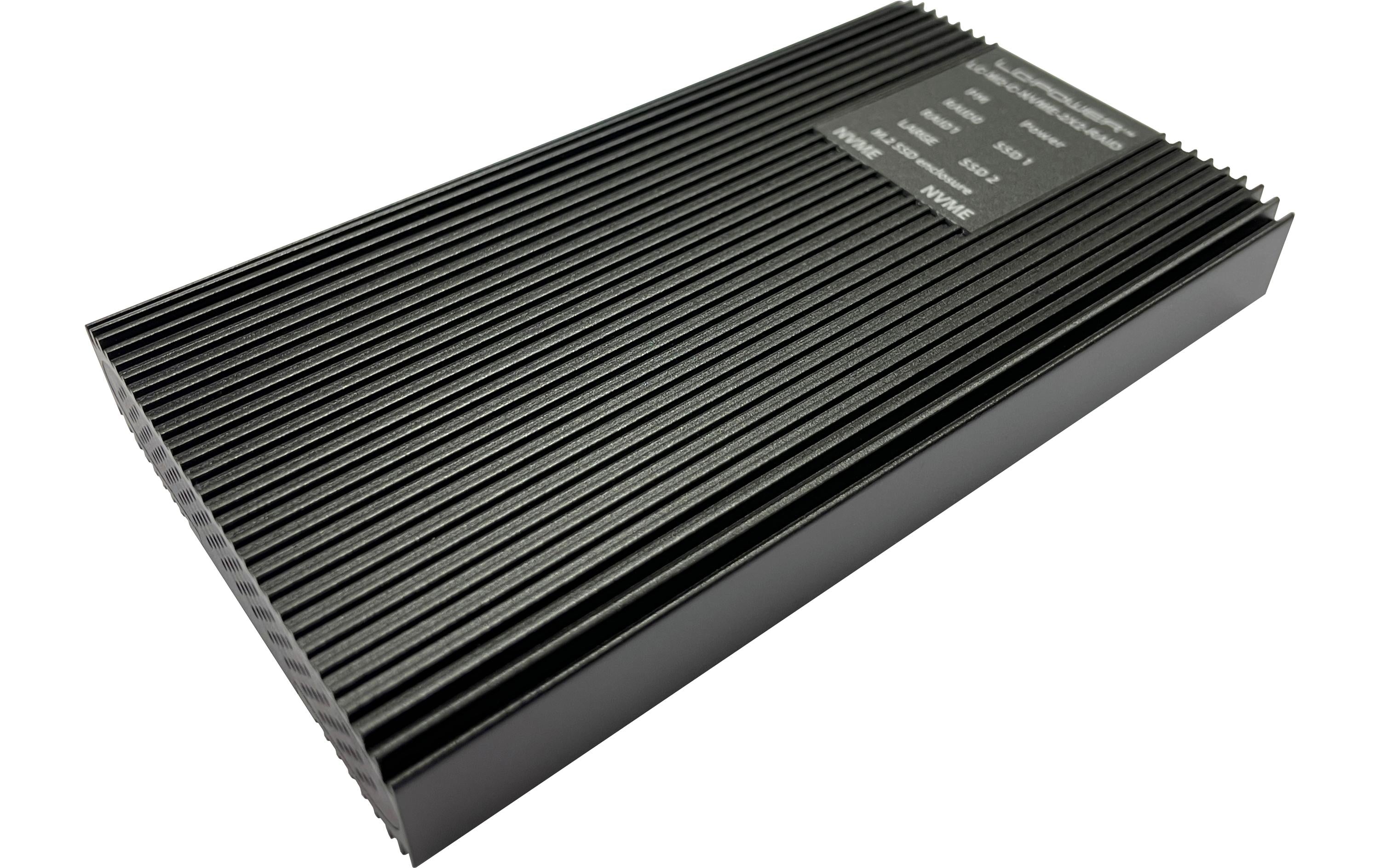 LC-Power LC-M2-C-NVME-2X2-RAID – externes M.2-Gehäuse, NVMe (PCI-Express), 2×M.2, RAID, USB-C