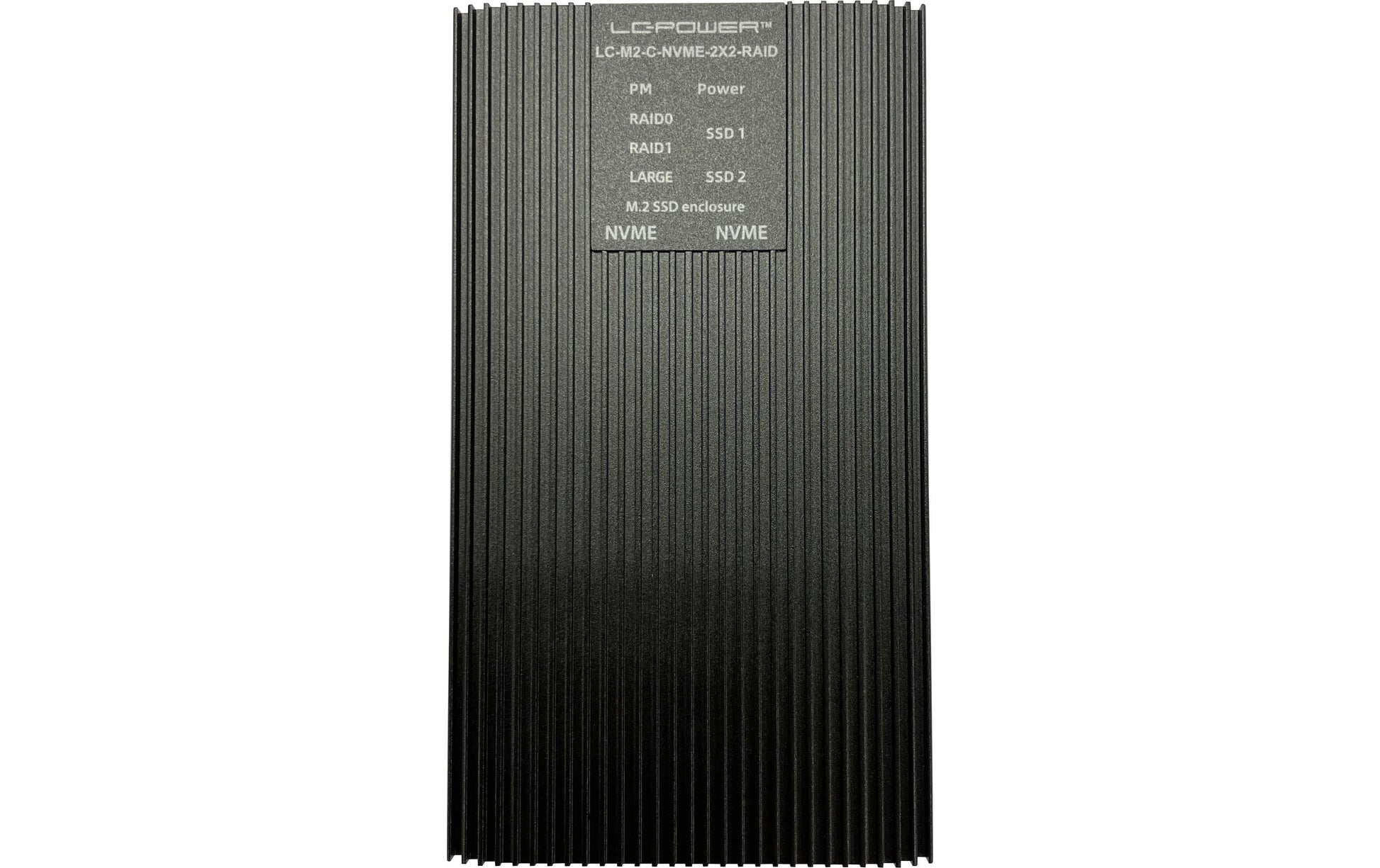 LC-Power LC-M2-C-NVME-2X2-RAID – externes M.2-Gehäuse, NVMe (PCI-Express), 2×M.2, RAID, USB-C