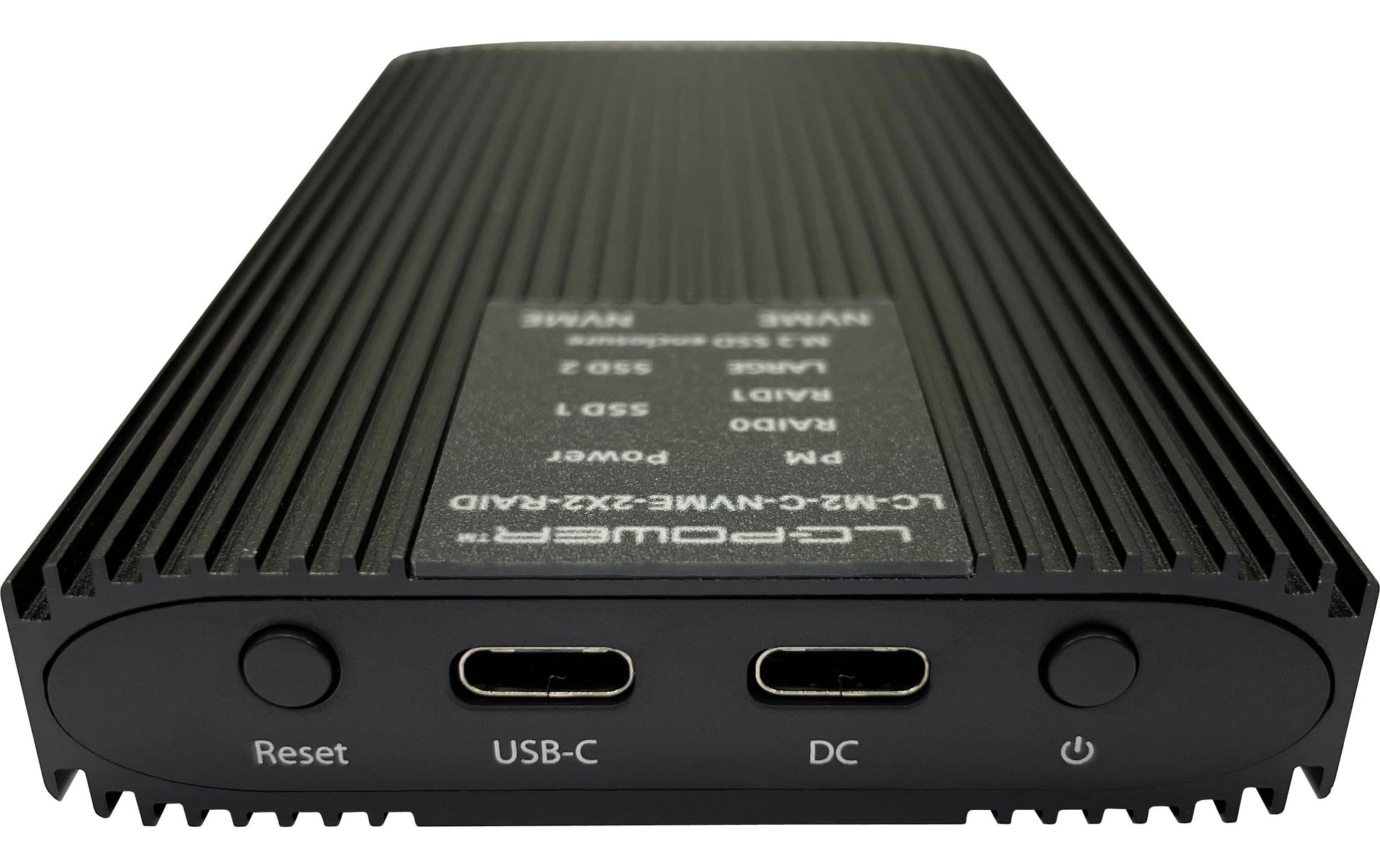 LC-Power LC-M2-C-NVME-2X2-RAID – externes M.2-Gehäuse, NVMe (PCI-Express), 2×M.2, RAID, USB-C