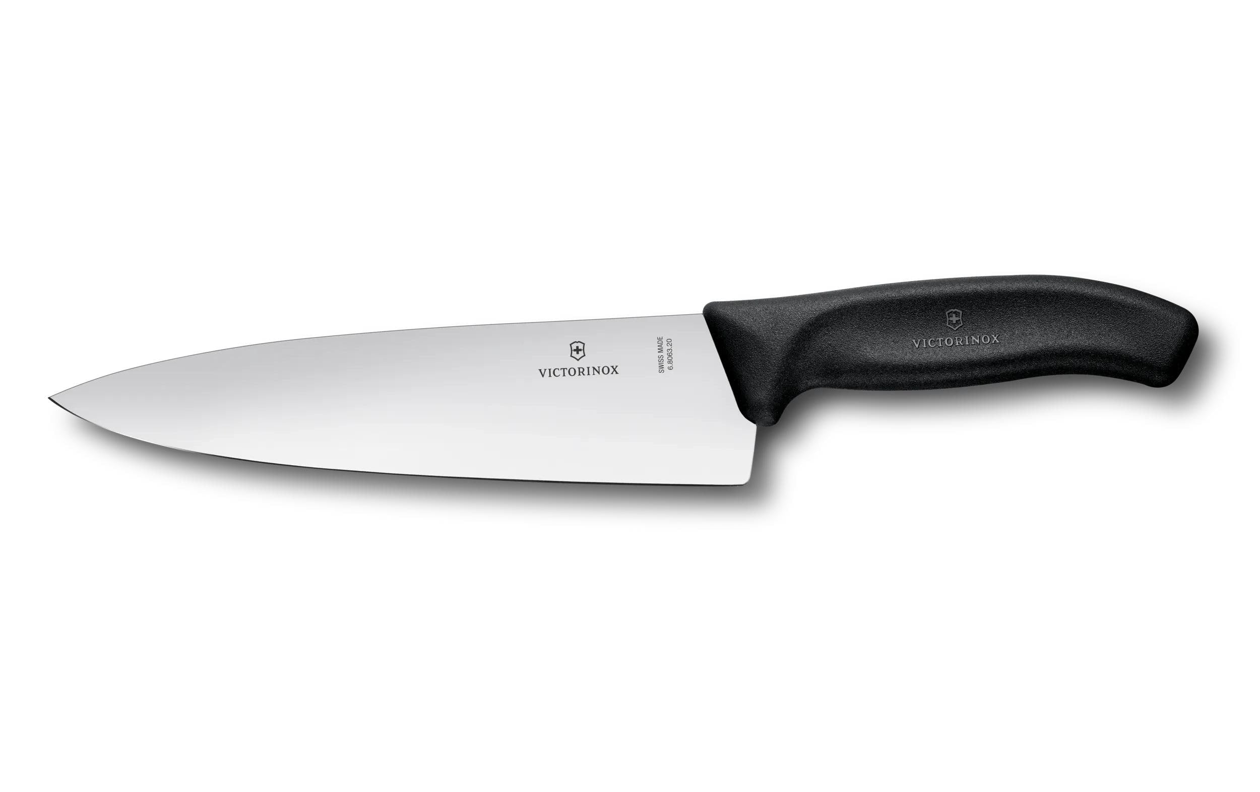 Victorinox Kochmesser Swiss Classic – 20 cm Klinge – Edelstahl, Kunststoffgriff, Schwarz