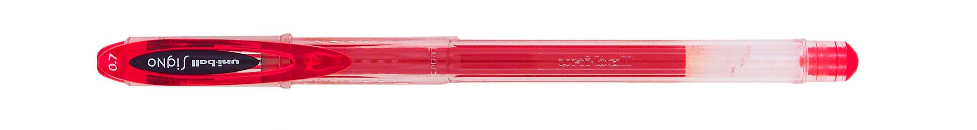 Uni-Ball Signo Gel-Ink – Tintenroller, schnelltrocknend, mit Kappe, 0,4 mm, Rot