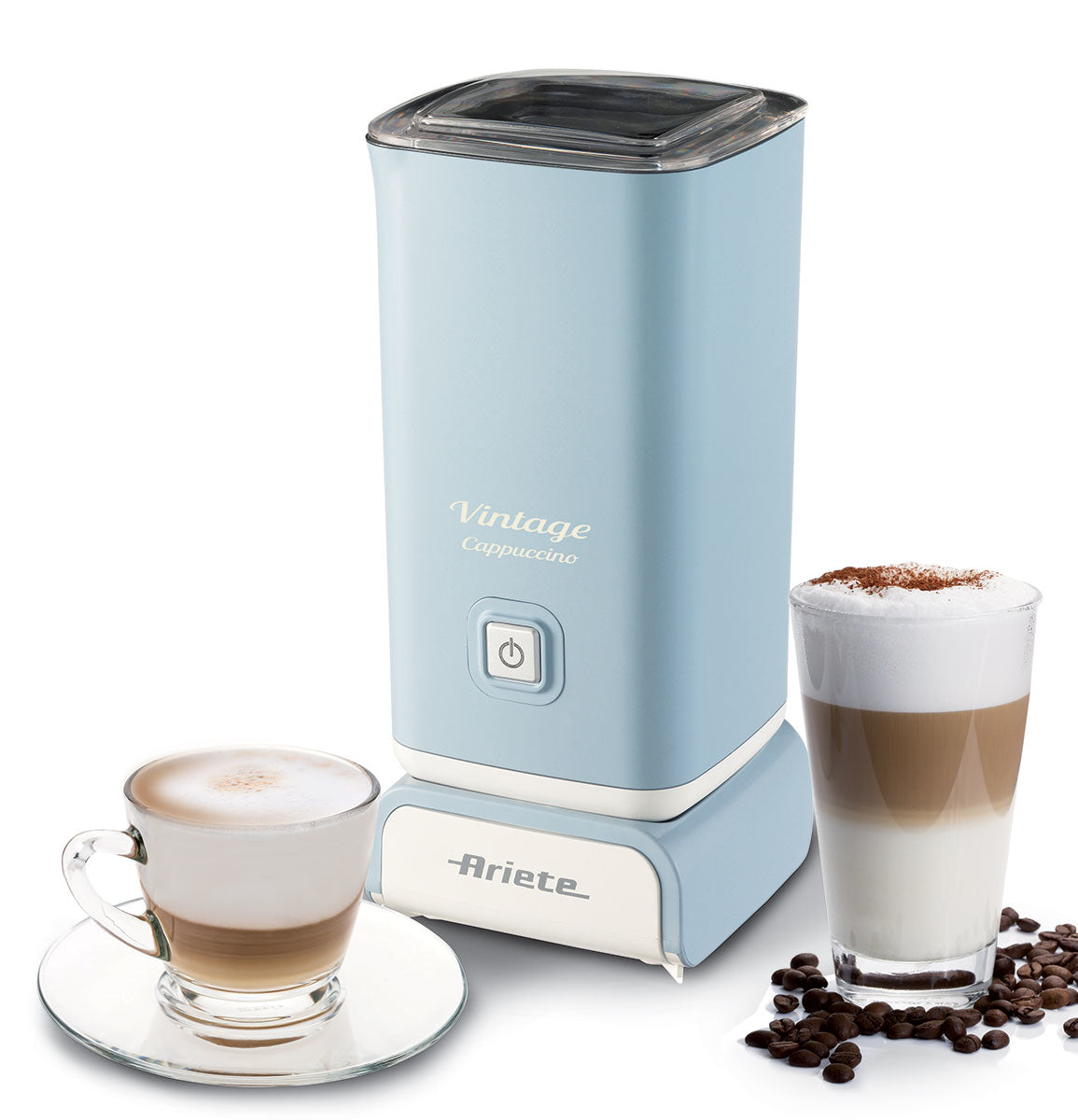 Ariete Milchaufschäumer ARI-2878-BL – 250 ml, Heiss & Kalt – Blau