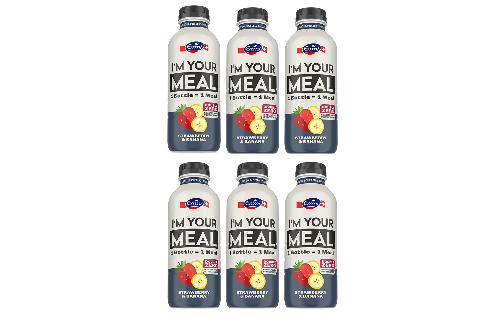 I'm your meal Emmi Double Zero Trinkmahlzeit, Erdbeere & Banane – 6×500 ml