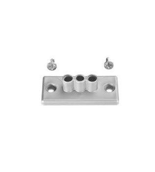 Bachmann Einbausteckdosenleiste, Einbau, verbessertes Kabelmanagement, Schrauben enthalten, 60×30×20 mm – silber