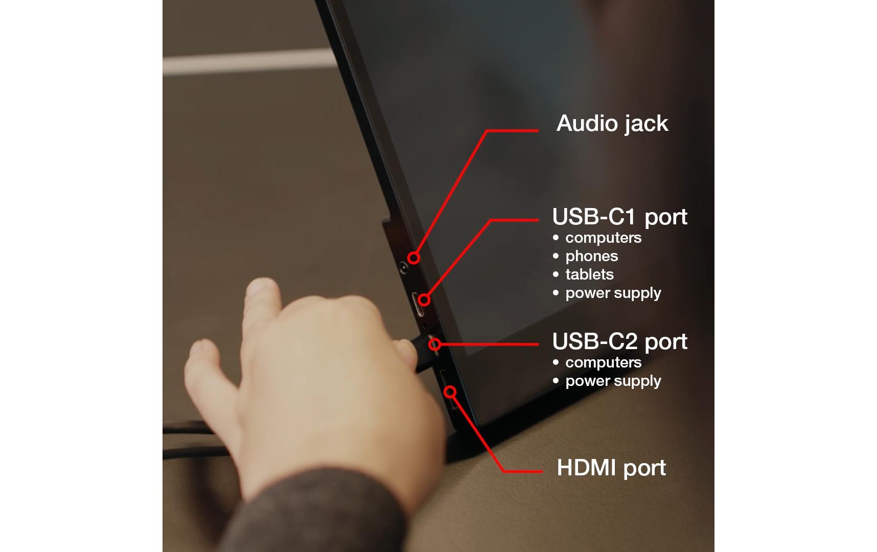 Verbatim Portabler Monitor, 15,6", 1920 × 1080 (Full HD), IPS, Touch, 60 Hz, 250 cd/m², USB-C, Schwarz