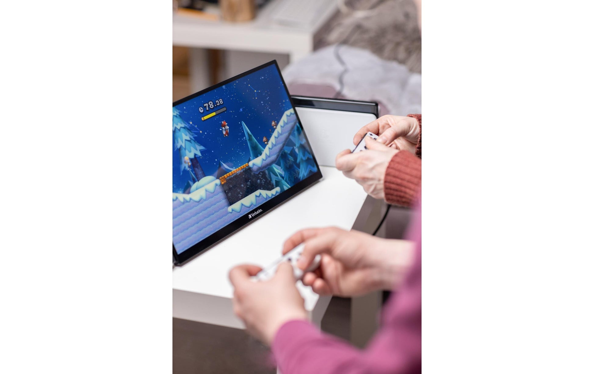 Verbatim Portabler Monitor, 15,6", 1920 × 1080 (Full HD), IPS, Touch, 60 Hz, 250 cd/m², USB-C, Schwarz
