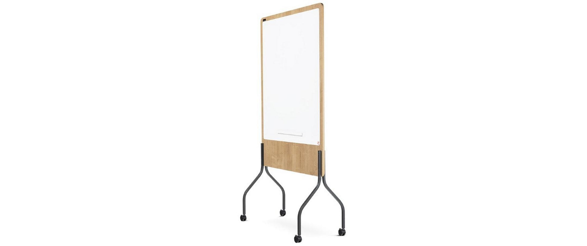 Rocada Whiteboard – 100 × 150 cm, Melamin, magnetisch, Stahlrahmen, mobil, beidseitig