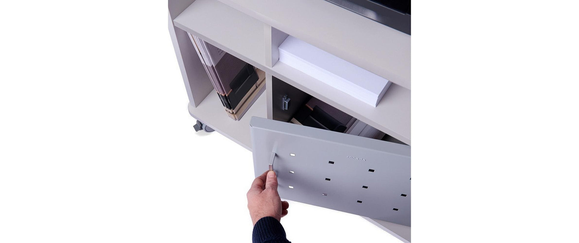 Rocada Schrank – Melamin, grau, 72 × 59 × 59 cm