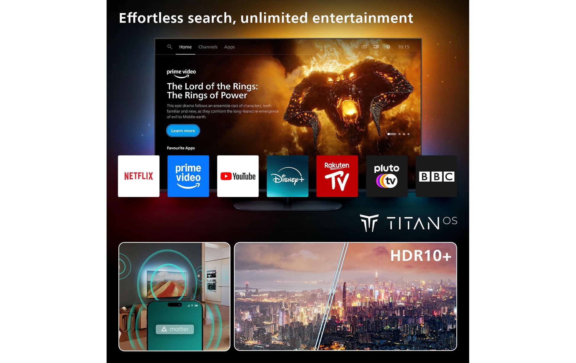 Philips 65PUS8500/12 – 65" QLED UHD 4K, Titan OS, Ambilight (2025)