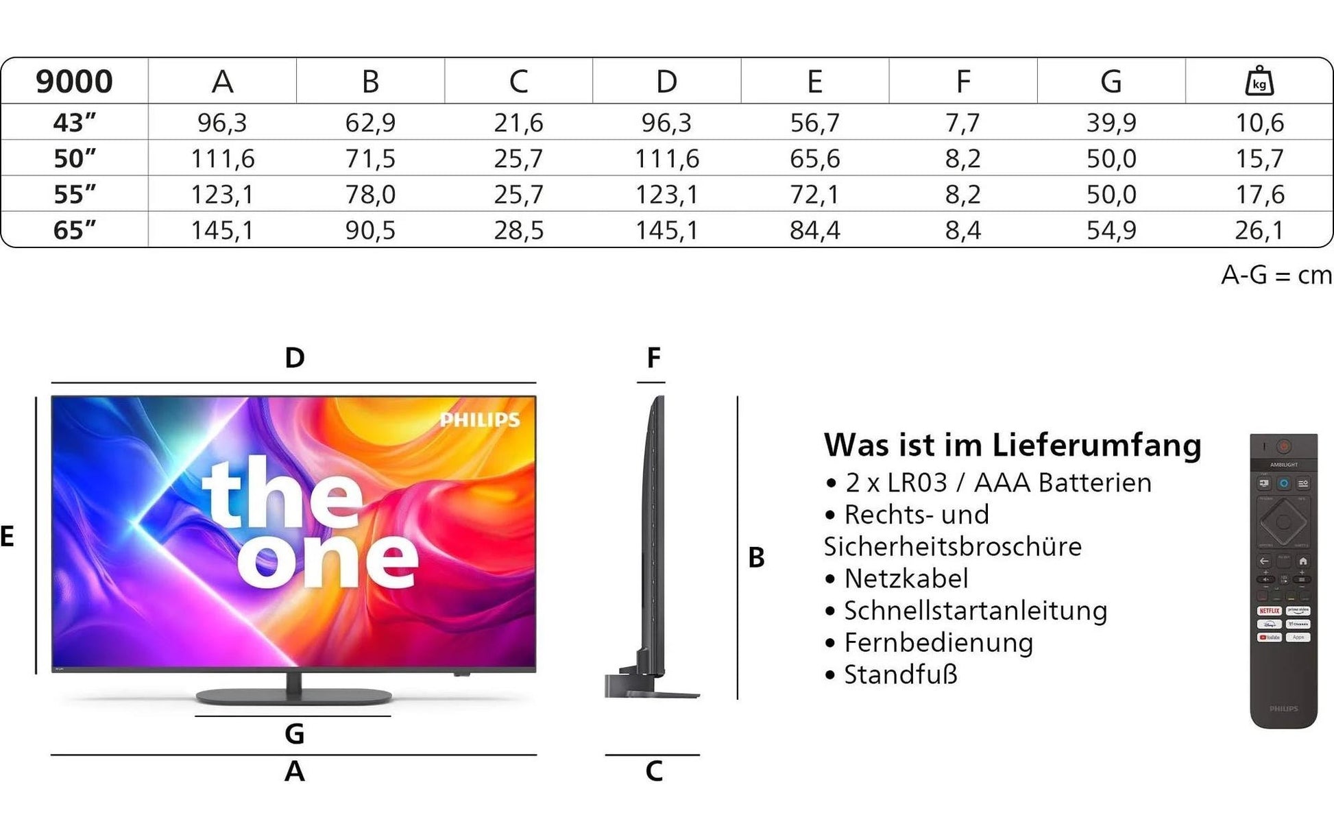 Philips 65PUS9000/12 The One – 65" QLED UHD 4K, Titan OS, Ambilight (2025)