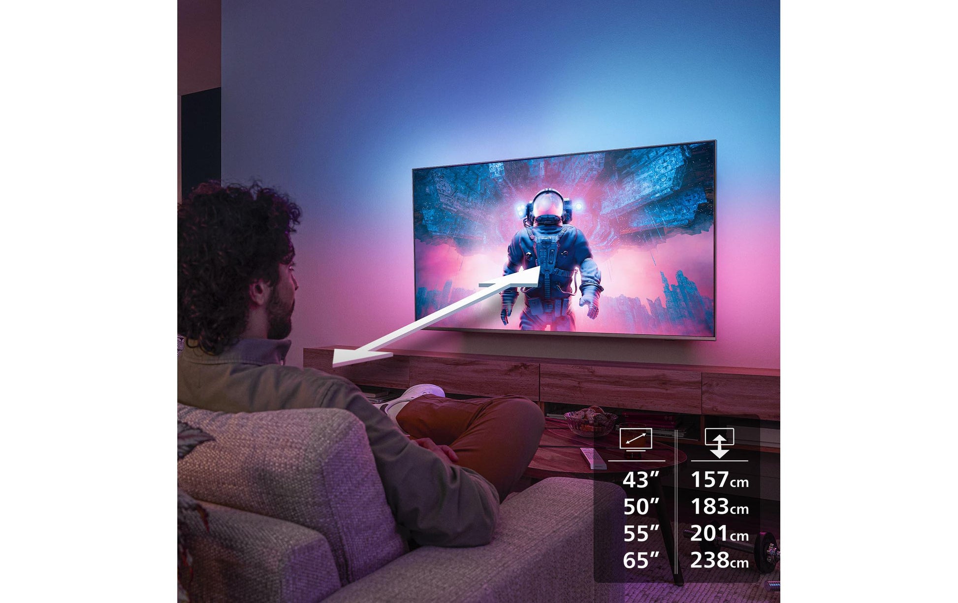 Philips 65PUS8500/12 – 65" QLED UHD 4K, Titan OS, Ambilight (2025)