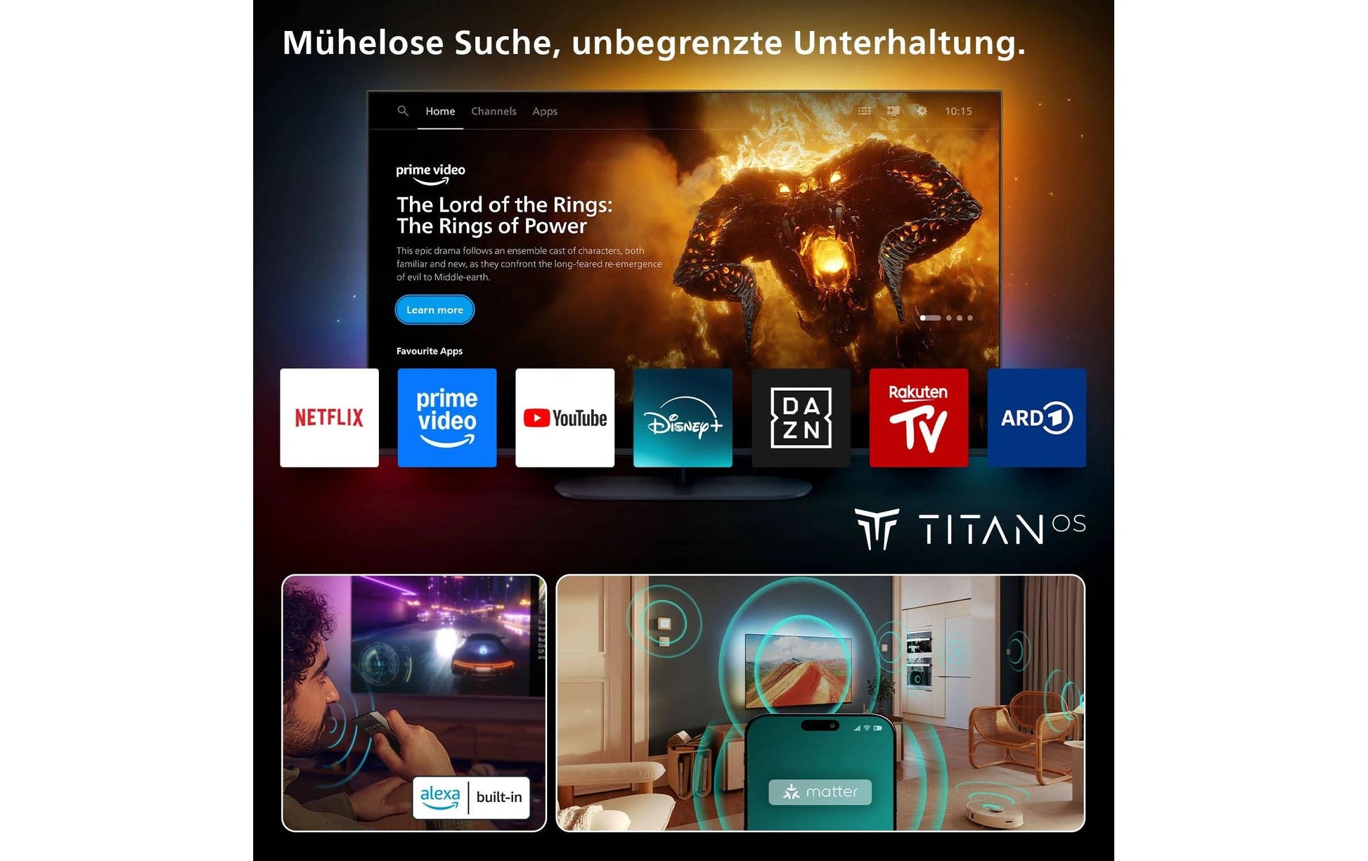 Philips 55PUS9000/12 The One – 55" QLED UHD 4K, Titan OS, Ambilight (2025)