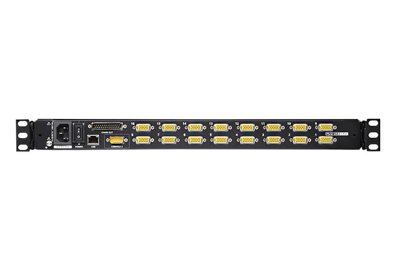 ATEN CL5716iM – KVM-Switch – 16×VGA, 17" (43,2 cm) LCD, 1U, US-Tastatur, IP-Zugriff