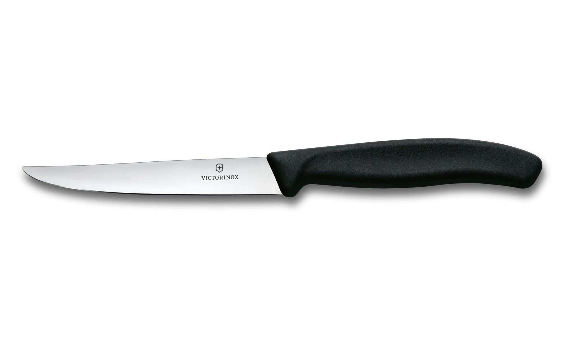 Victorinox Swiss Classic Steakmesser – 6er-Set, 11 cm, Glatter Schliff, Edelstahl, Kunststoffgriff, Schwarz