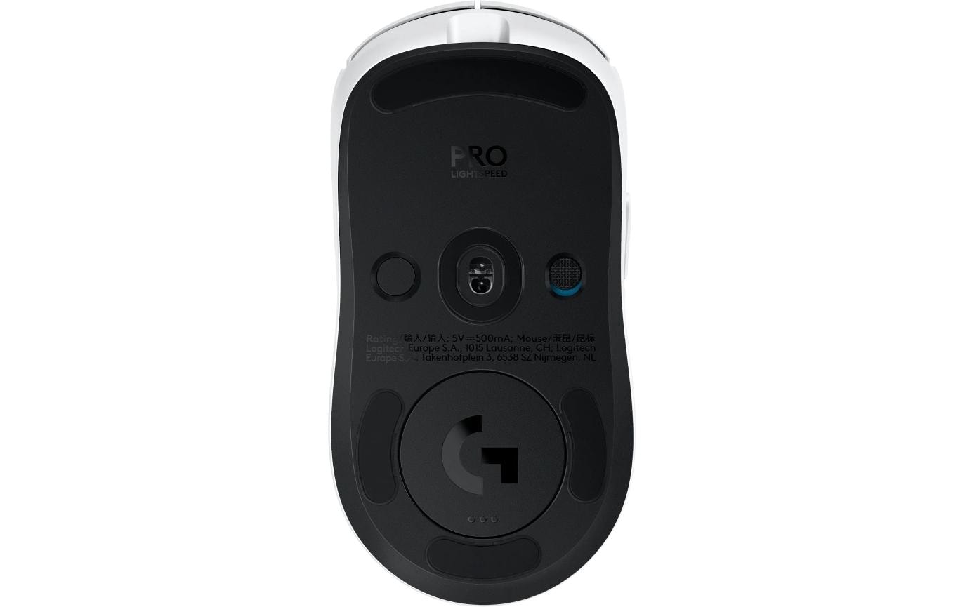 Logitech G PRO 2 LIGHTSPEED – Gaming-Maus – Kabellos (2,4 GHz), 32000 DPI, beidhändig, Weiss