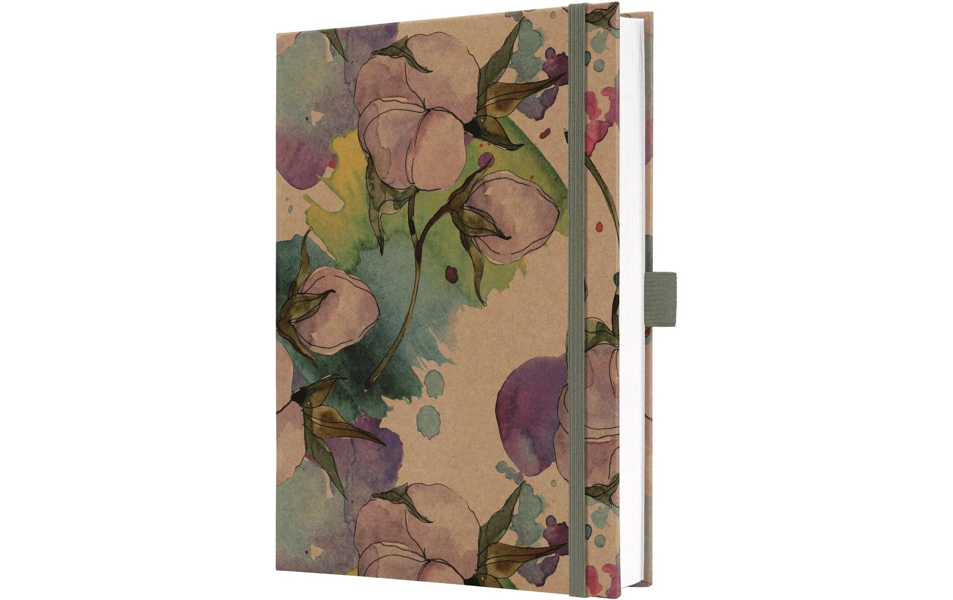 Jolie Notizbuch – A5 – liniert – 96 Blatt – 100 g/m² – Hardcover, Gummiband, Stiftschlaufe, mehrfarbig, FSC