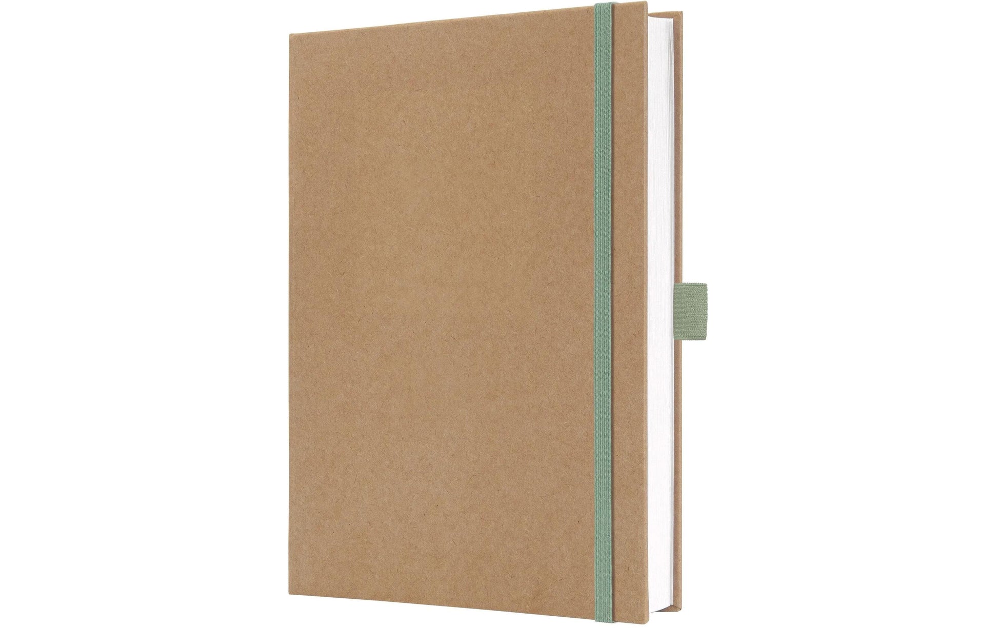 JOLIE Notizbuch – A5 – blanko – 192 Seiten – 100 g/m² – Hardcover, Gummiband, Stiftschlaufe – Mint – FSC