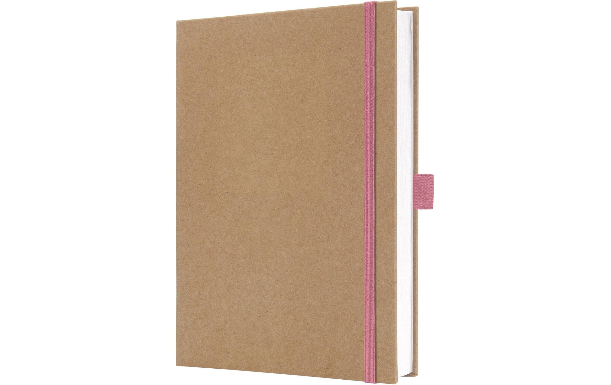 Jolie Notizbuch – A5 – liniert – 96 Blatt – 100 g/m² – Hardcover, Gummiband, Stiftschlaufe, Pink, FSC