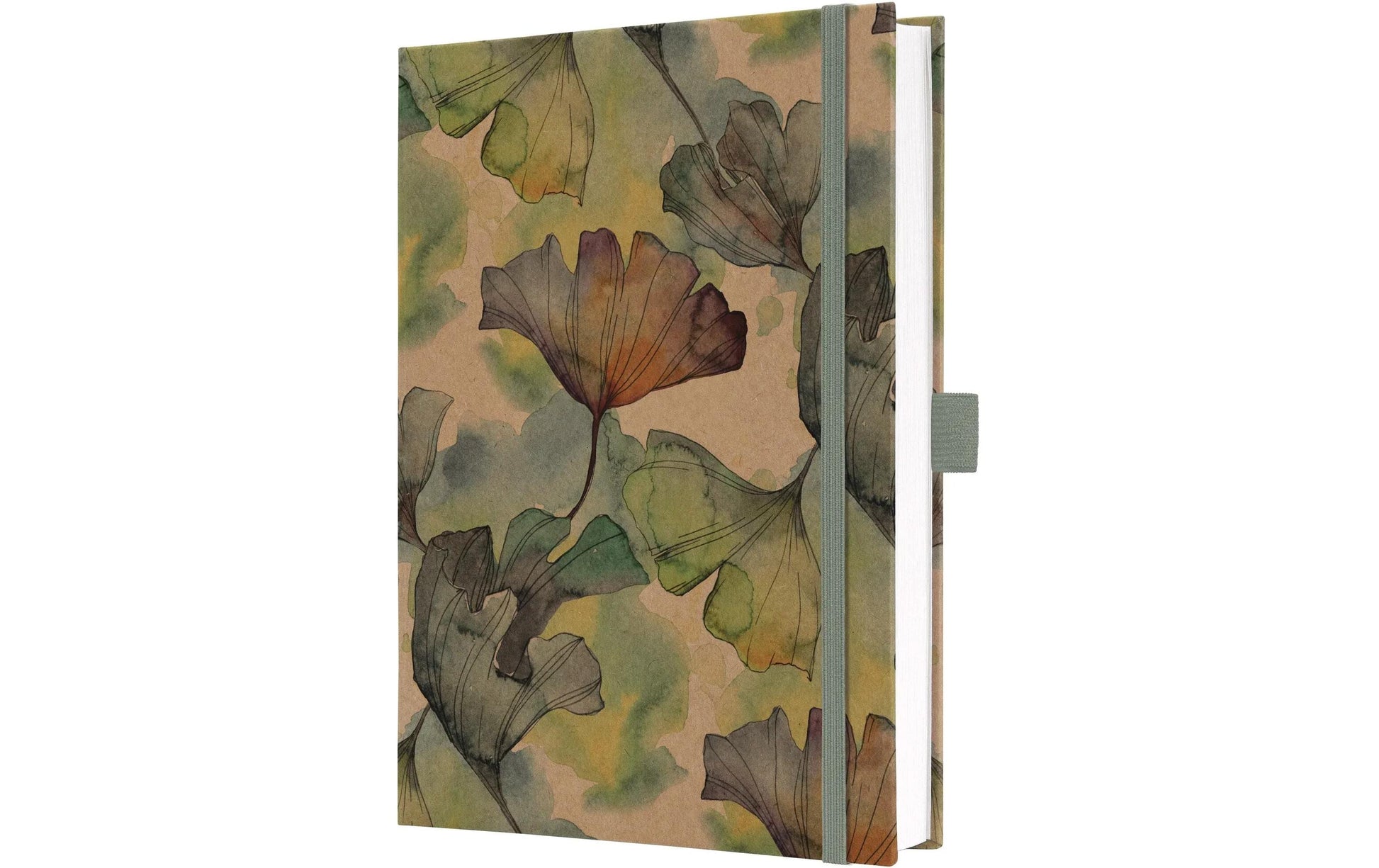 Jolie Notizbuch – A5 – 96 Blatt – 100 g/m² – Hardcover, Gummiband, Stiftschlaufe, Schwarz, Braun, FSC