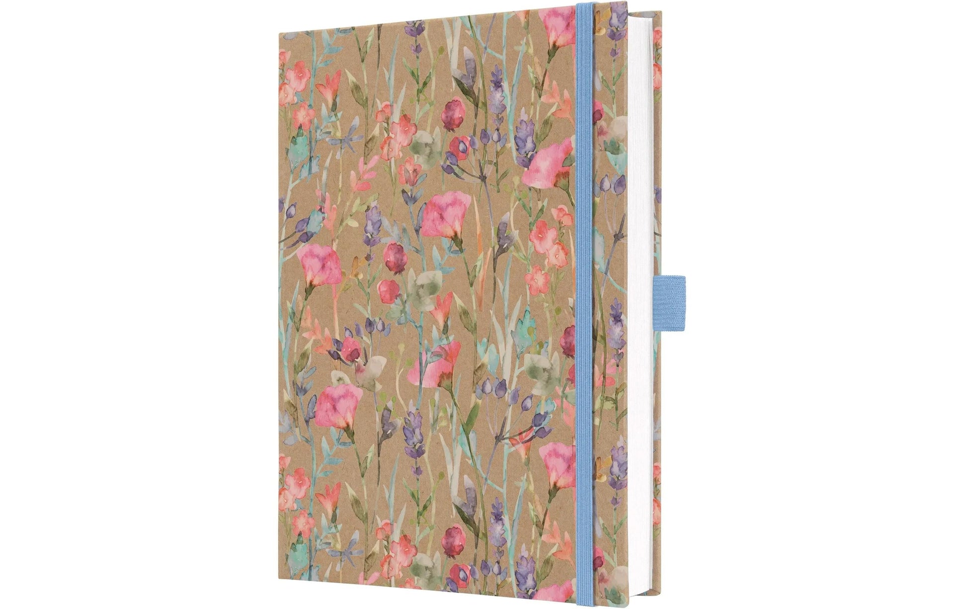 JOLIE Notizbuch – A5 – liniert – 96 Blatt – 100 g/m² – Hardcover, Gummiband, Stiftschlaufe, mehrfarbig, FSC