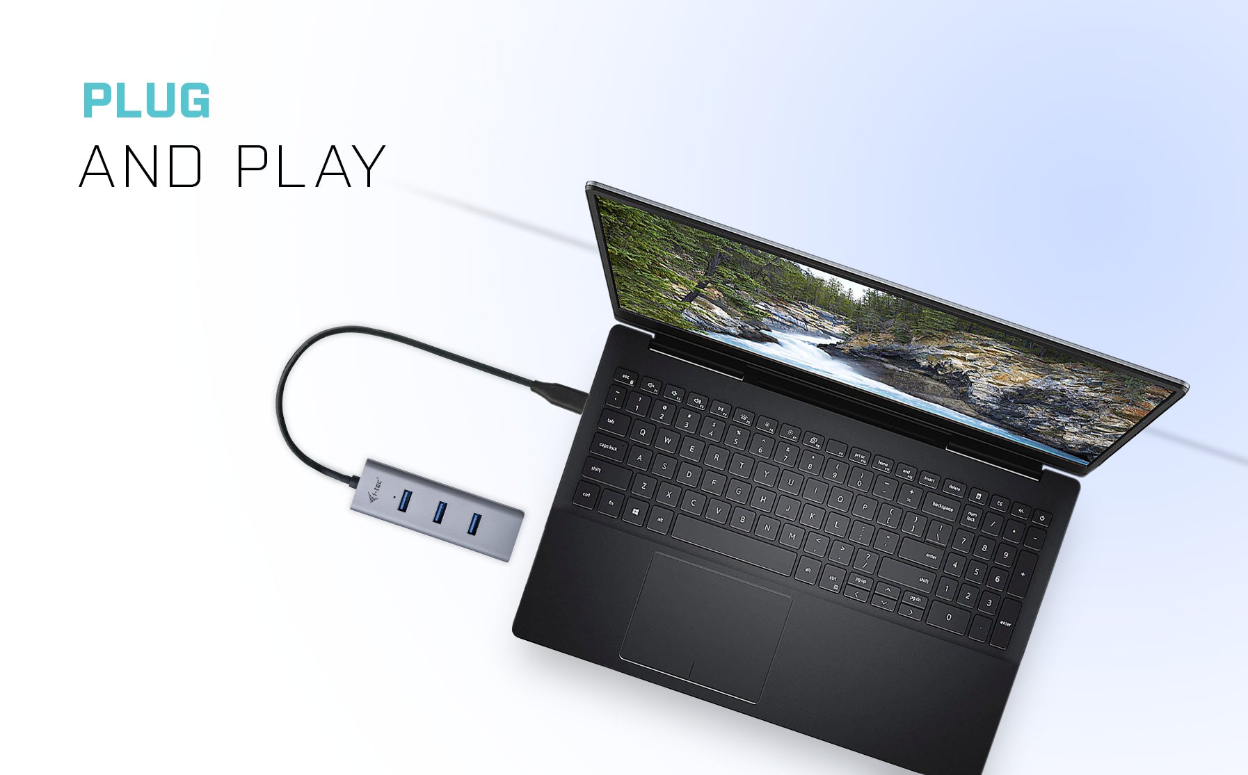 i-tec Metal USB-Hub – USB-C, 4× USB-A, für Windows/Mac/Linux