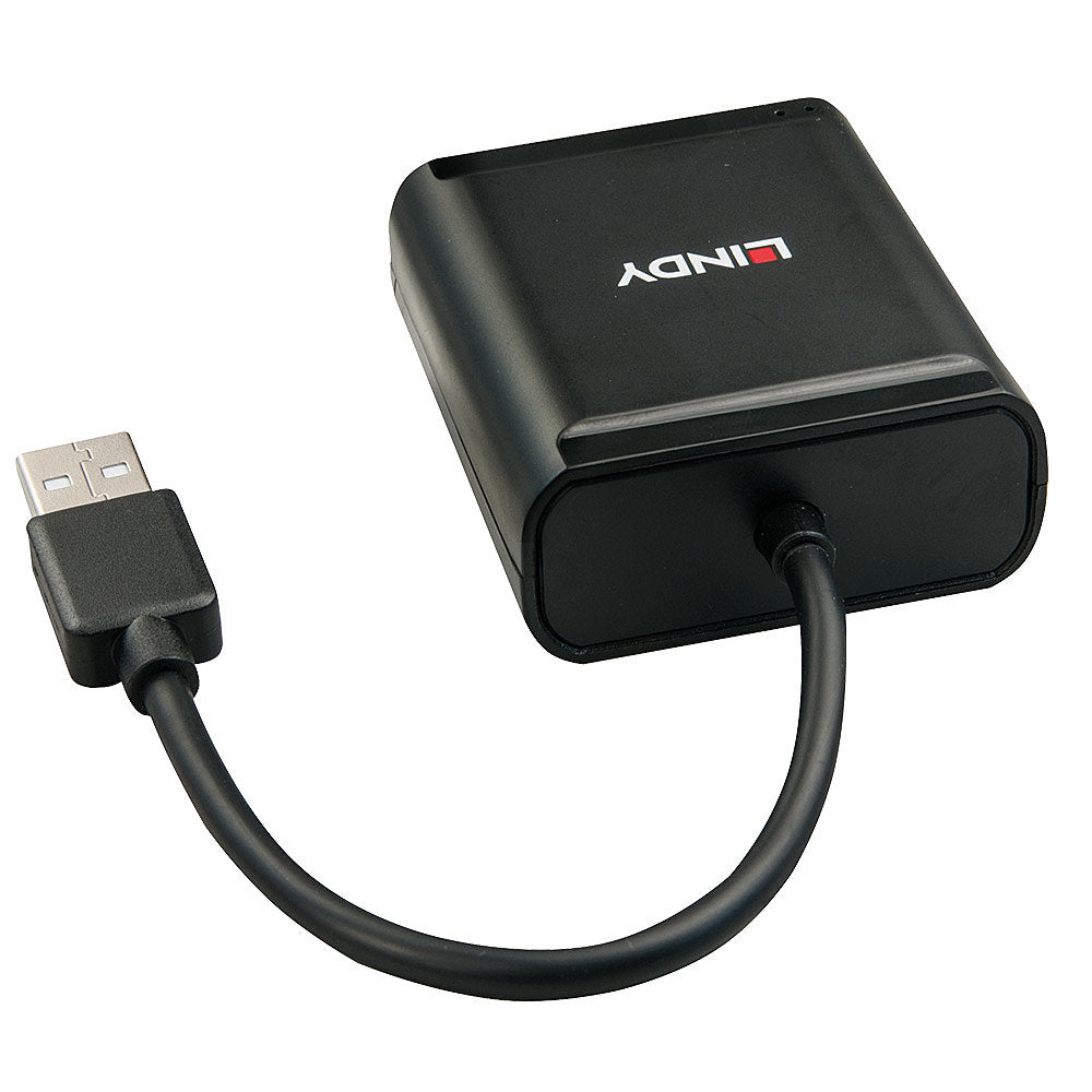 Lindy 42679 USB-Hub – USB 2.0, 4× USB-A, 1× RJ45