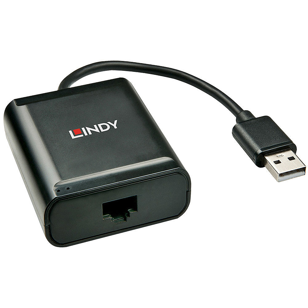 Lindy 42679 USB-Hub – USB 2.0, 4× USB-A, 1× RJ45