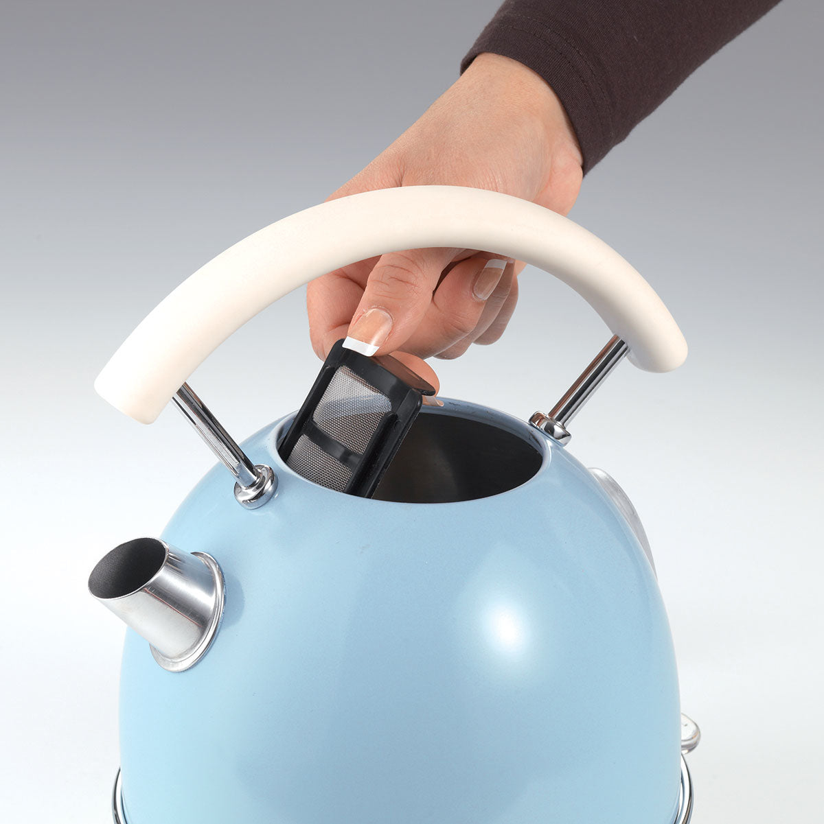 Ariete Wasserkocher – 1,7 l, Edelstahl, Blau, ARI-2877-BL