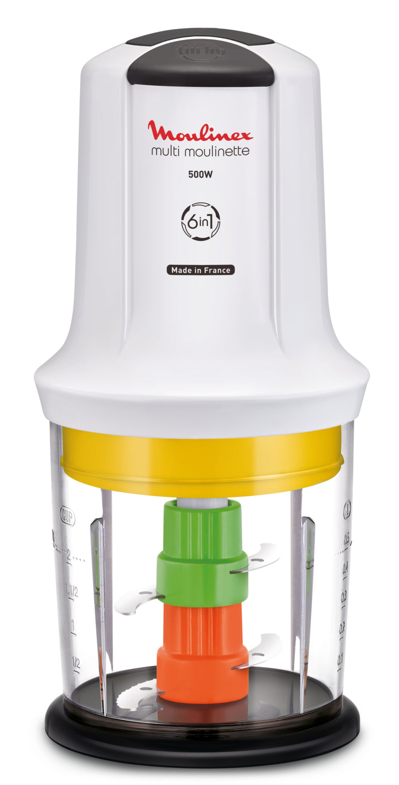Moulinex Multimoulinette XXL 6in1 Standmixer – 500 ml, 500 W, 2 Geschwindigkeiten – Weiss