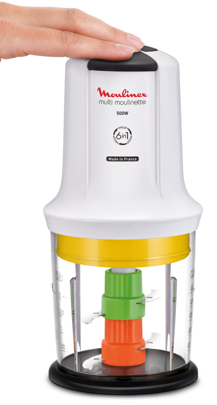 Moulinex Multimoulinette XXL 6in1 Standmixer – 500 ml, 500 W, 2 Geschwindigkeiten – Weiss