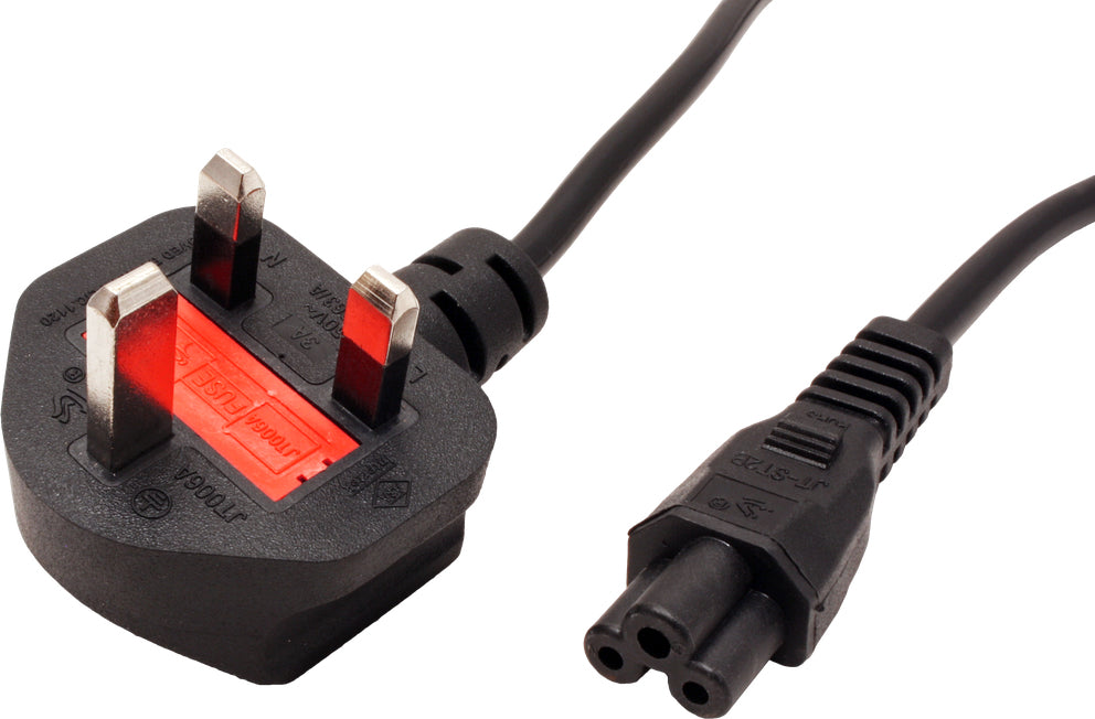 VALUE Netzkabel – UK (Typ G) – IEC C5, 1,8 m, 250 V/2,5 A, Schwarz