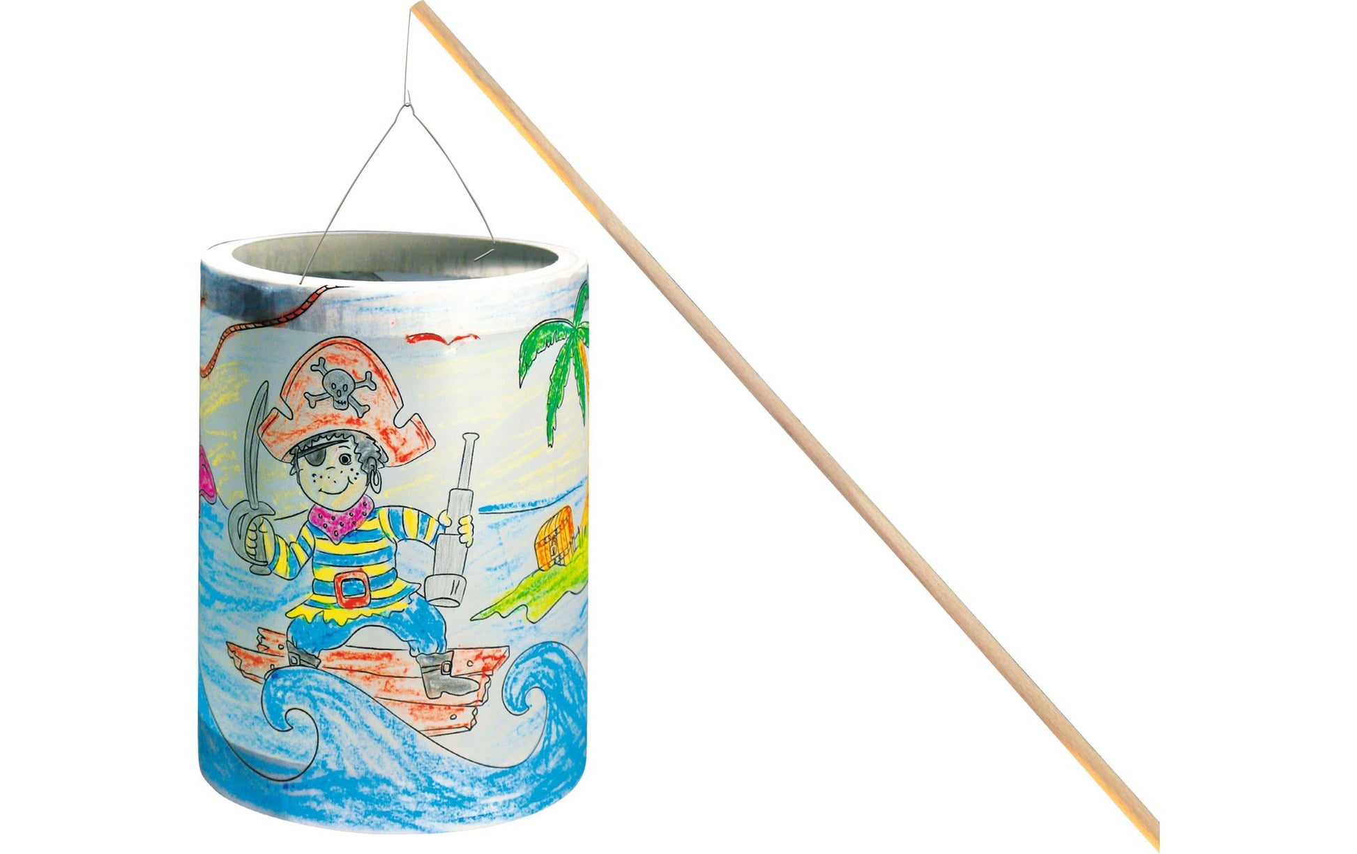 URSUS Laternen-Bastelset – Piraten – Papier, Mehrfarbig