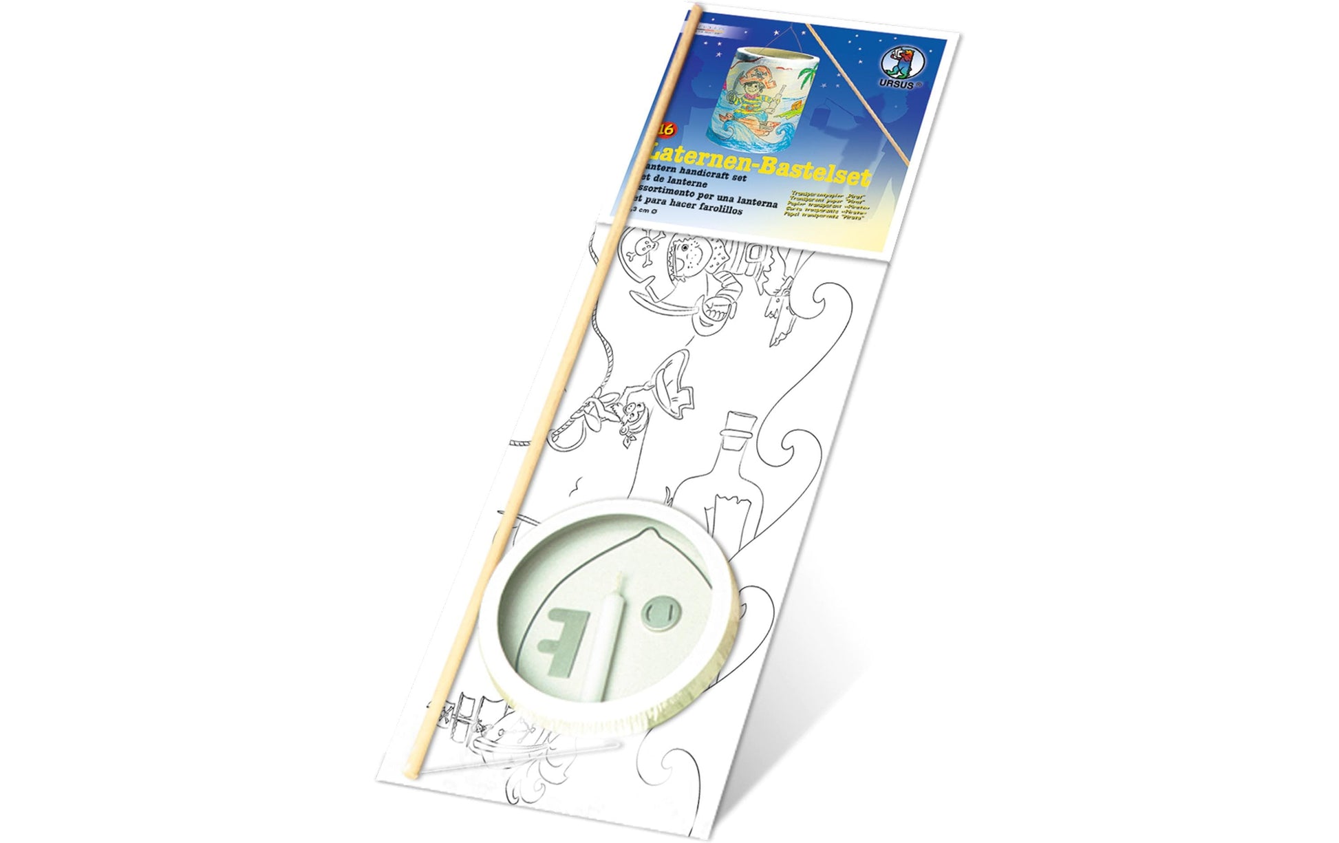 URSUS Laternen-Bastelset – Piraten – Papier, Mehrfarbig