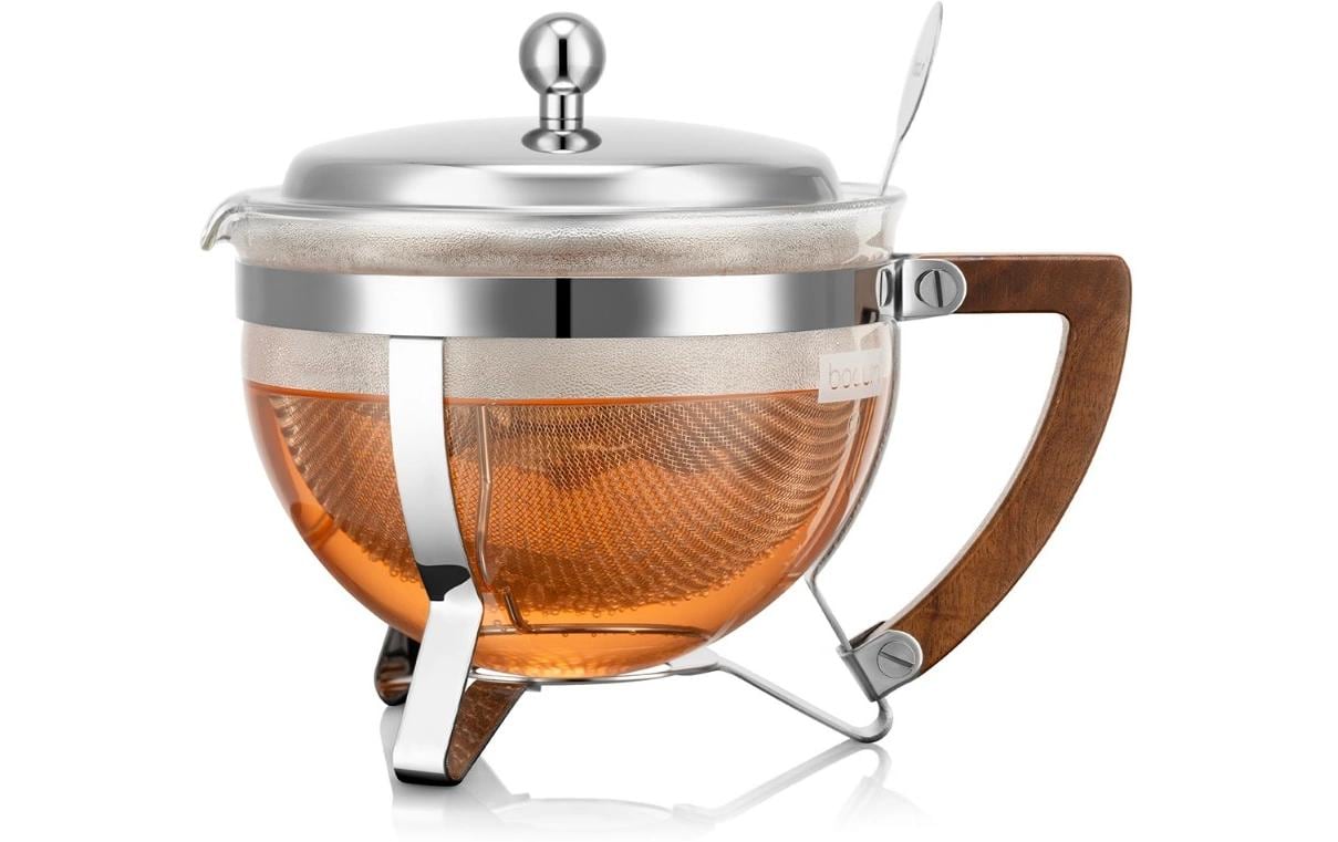Bodum Chambord Teezubereiter – 1 l, 24,4 × 18,9 × 14,6 cm, Borosilikatglas, Edelstahlfilter