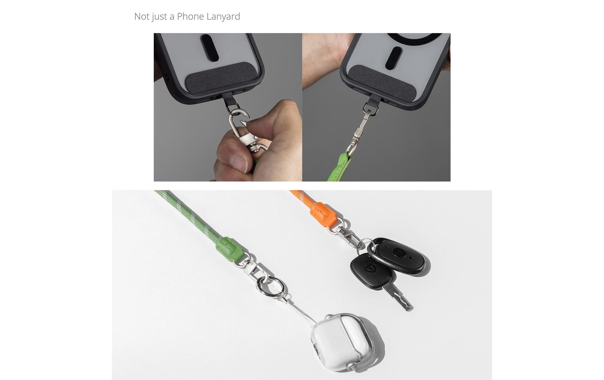 SmallRig Schultergurt für Smartphone – Orange, Nylon/Leder/Edelstahl