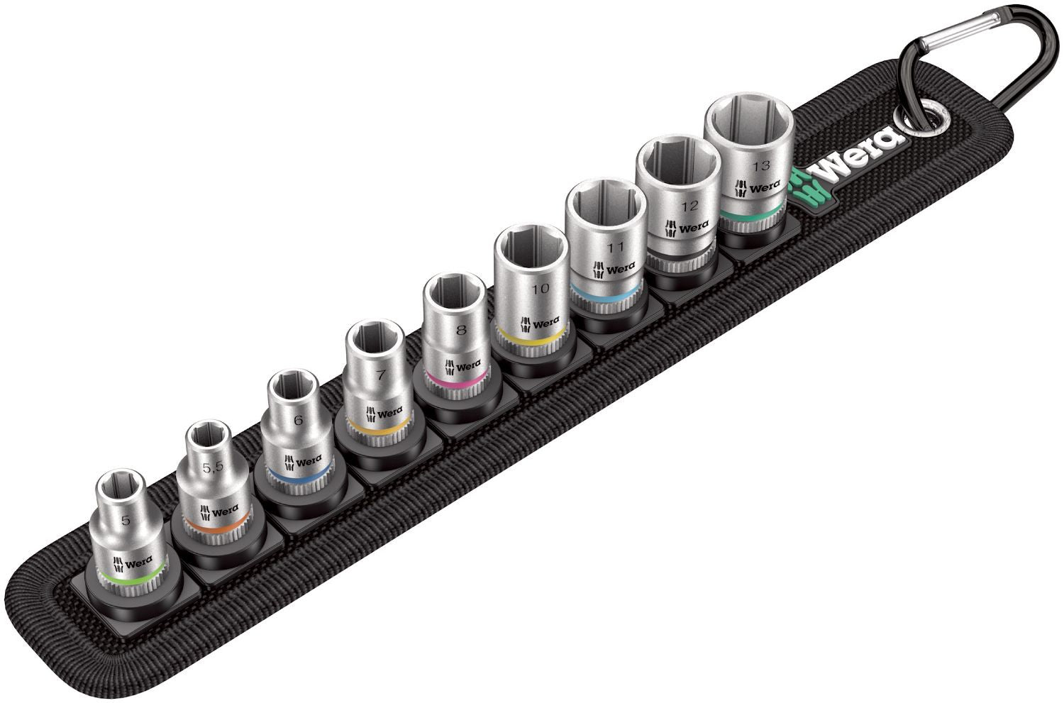 Wera Zyklop – Stecknuss-Satz, 1/4", 5–13 mm, 9-teilig, Box, 05003883001