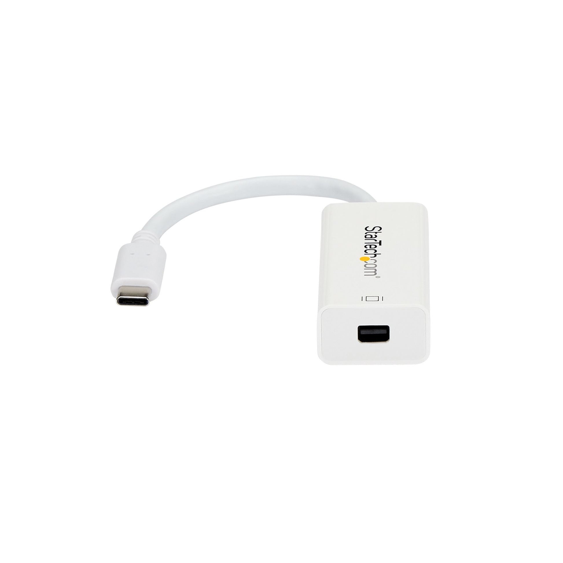 StarTech.com USB-C zu Mini DisplayPort Adapter – 4K (3840 × 2160) @ 60 Hz, DisplayPort 1.2, 1,4 cm, Weiss