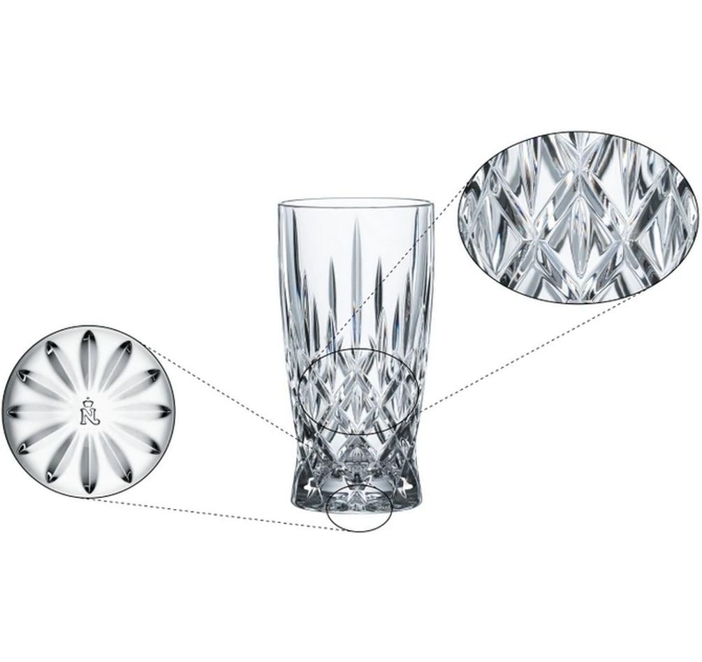 Nachtmann Trinkglas – 4er Set, 350 ml, Ø 7,5 cm, H 14,6 cm, Kristallglas, Transparent, spülmaschinenfest