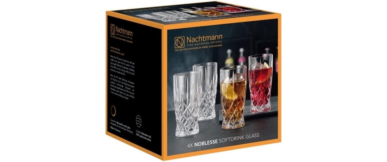 Nachtmann Trinkglas – 4er Set, 350 ml, Ø 7,5 cm, H 14,6 cm, Kristallglas, Transparent, spülmaschinenfest