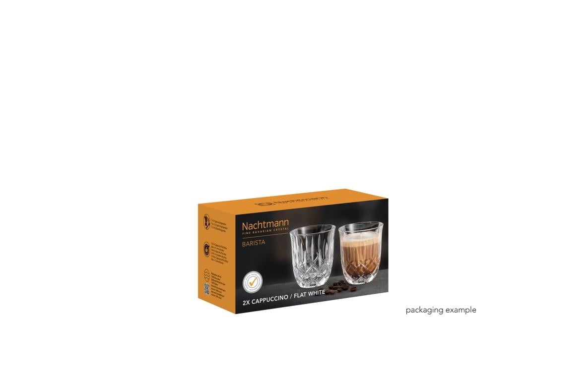 Nachtmann Cappuccinotasse – 2er Set, 234 ml, Ø 8,3 cm, Kristallglas, Transparent, spülmaschinenfest