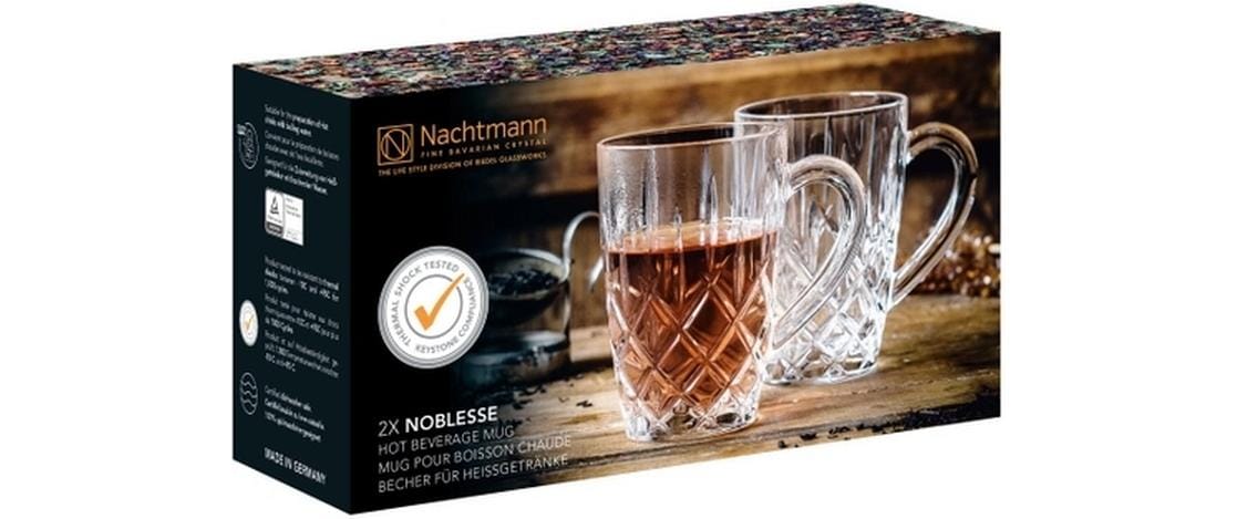Nachtmann Teetasse – 2er Set, 347 ml, Ø 12 cm, H 11,6 cm, Glas, spülmaschinenfest, mikrowellengeeignet