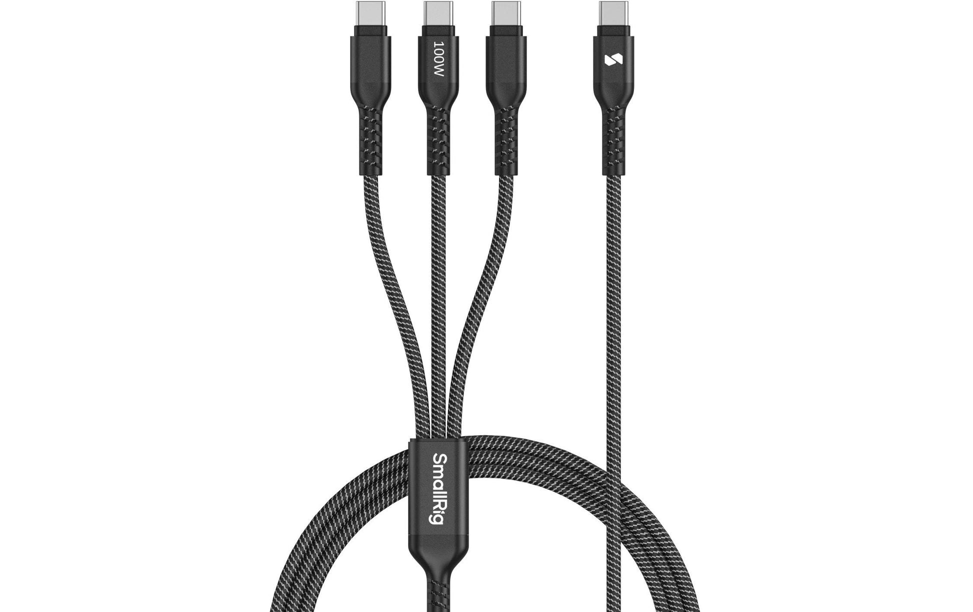 SmallRig USB-C auf 3× USB-C Kabel – USB 2.0 (480 Mbit/s) – 0,35 m – PD 100 W – Aluminium-Mantel