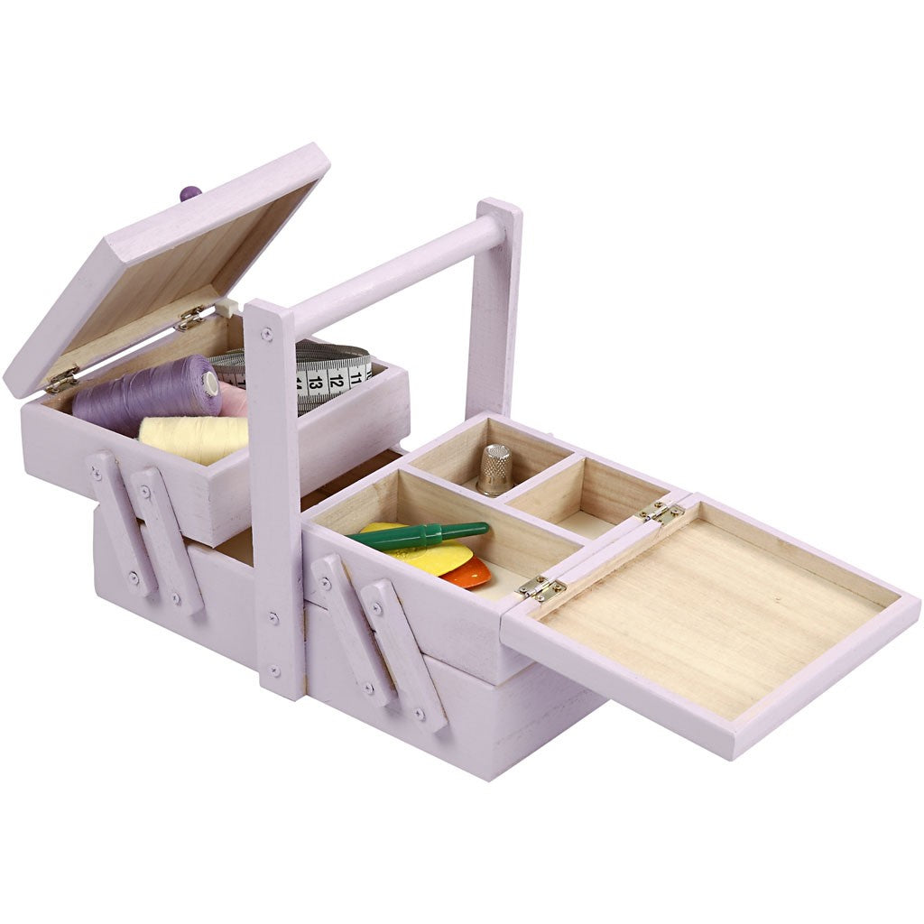 Creativ Company Nähkästchen 24 × 19 × 16,3 cm – Holz, Braun