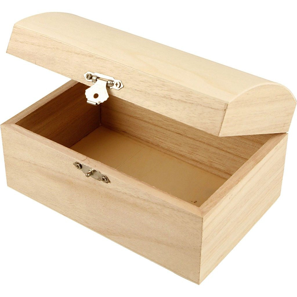 Creativ Company Truhe – Holz – Braun – 115 × 58 × 58 mm – Verriegelbar
